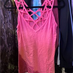 Chic Pink Strappy Tank Top